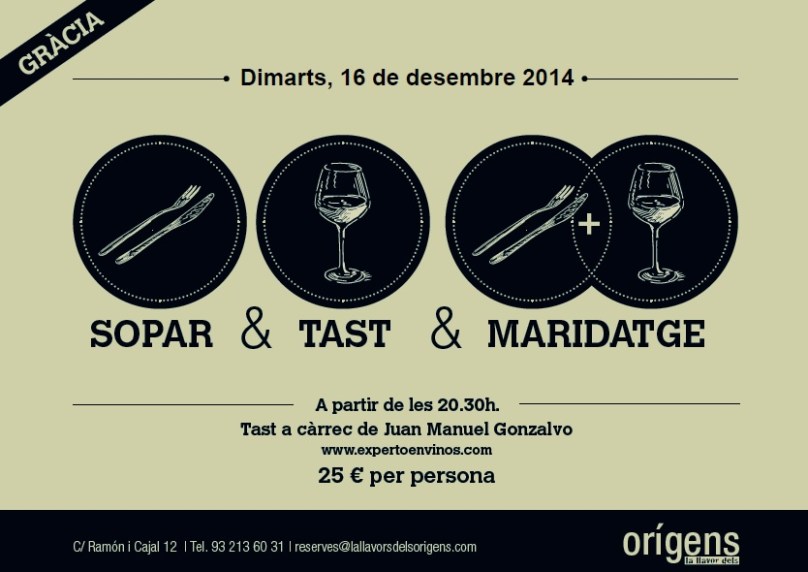 Cata diciembre Origens